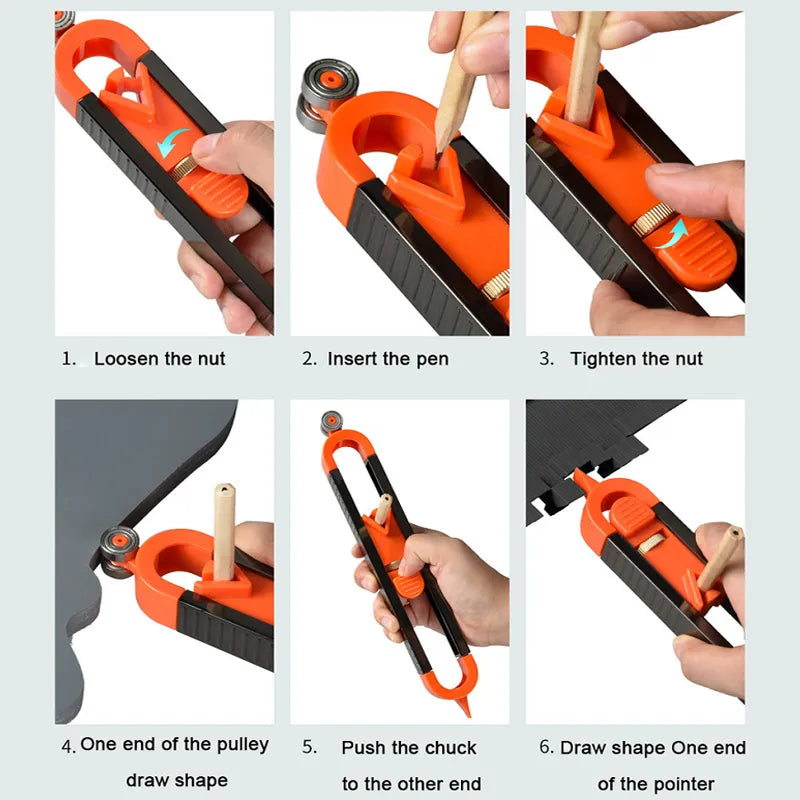 Contour Scribing Ruler
